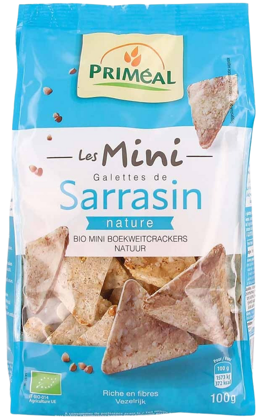 Primeal Mini boekweitcrackers naturel bio 100.00 Gram