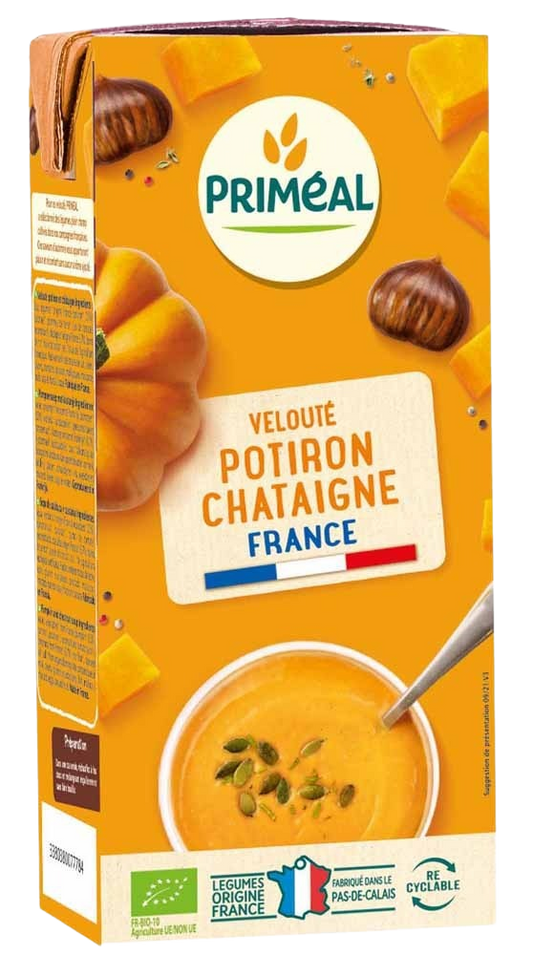 Primeal Veloute gebonden soep pompoen kastanje bio 330.00 Milliliter