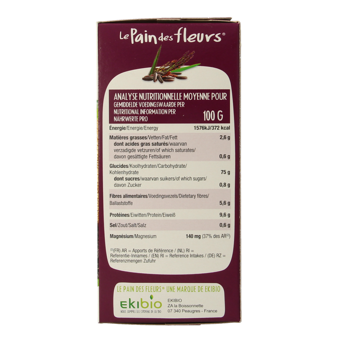 Pain Des Fleurs Krokante crackers zwarte rijst glutenvrij bio 150.00 Gram