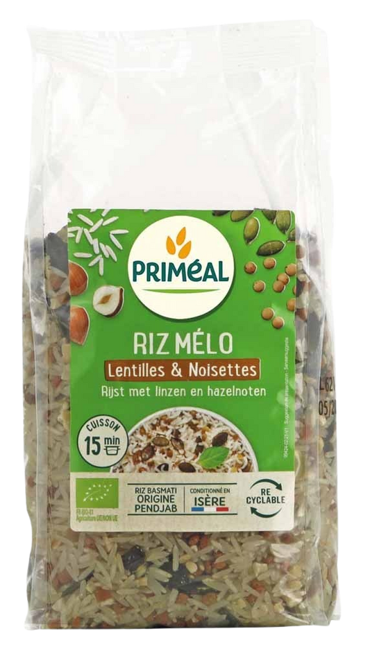 Primeal Rijst linzen en hazelnoten bio 500.00 Gram
