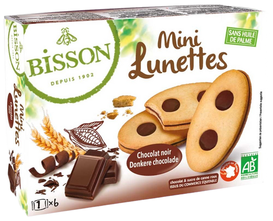 Bisson Gevulde chocoladekoekjes mini lunettes bio 175.00 Gram