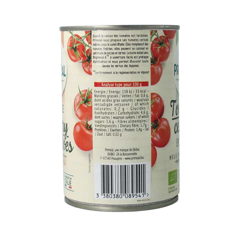 Primeal Cherry tomaten heel bio 400 Gram