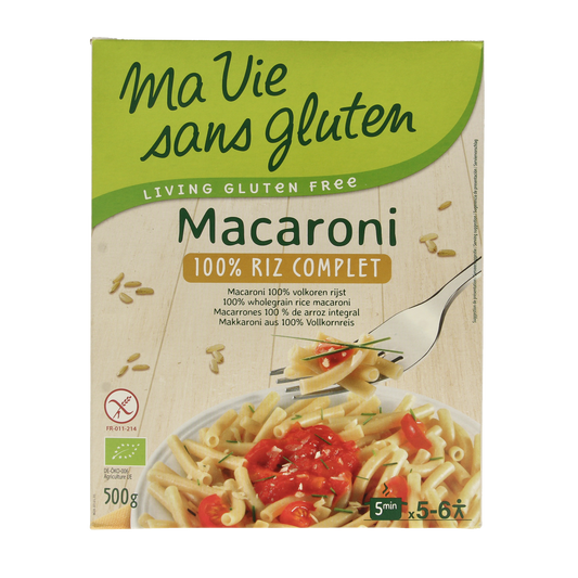 Ma Vie Sans Macaroni van volkoren rijst glutenvrij bio 500.00 Gram