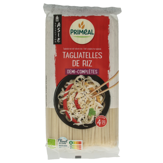 Primeal Rijstnoedels van halfvolkoren rijst bio 400.00 Gram