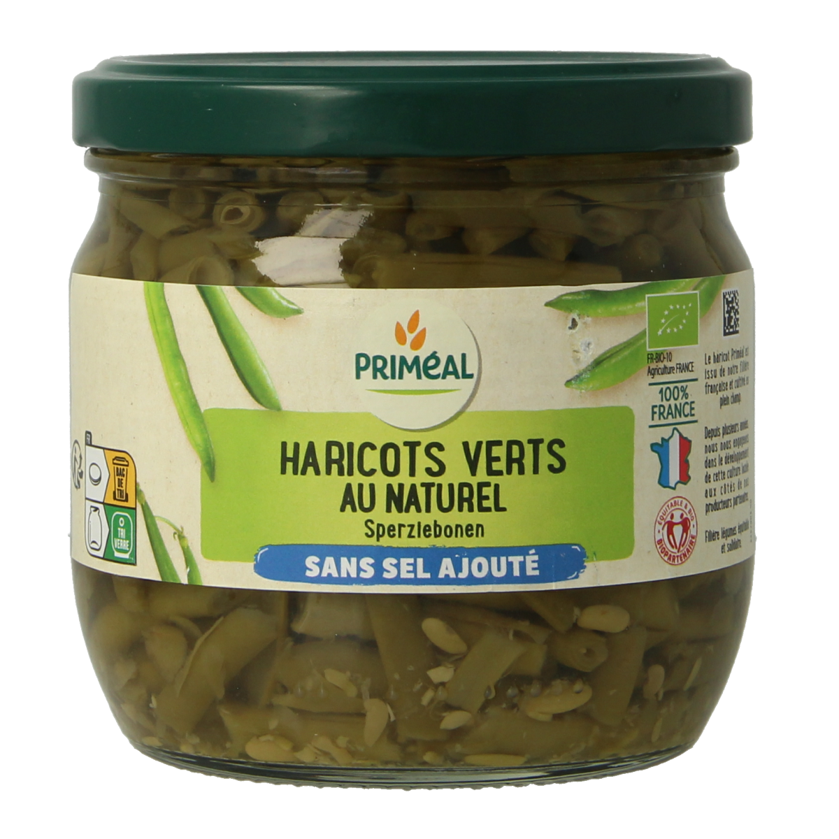 Primeal Haricot verts zonder toegevoegd zout bio 330.00 Gram