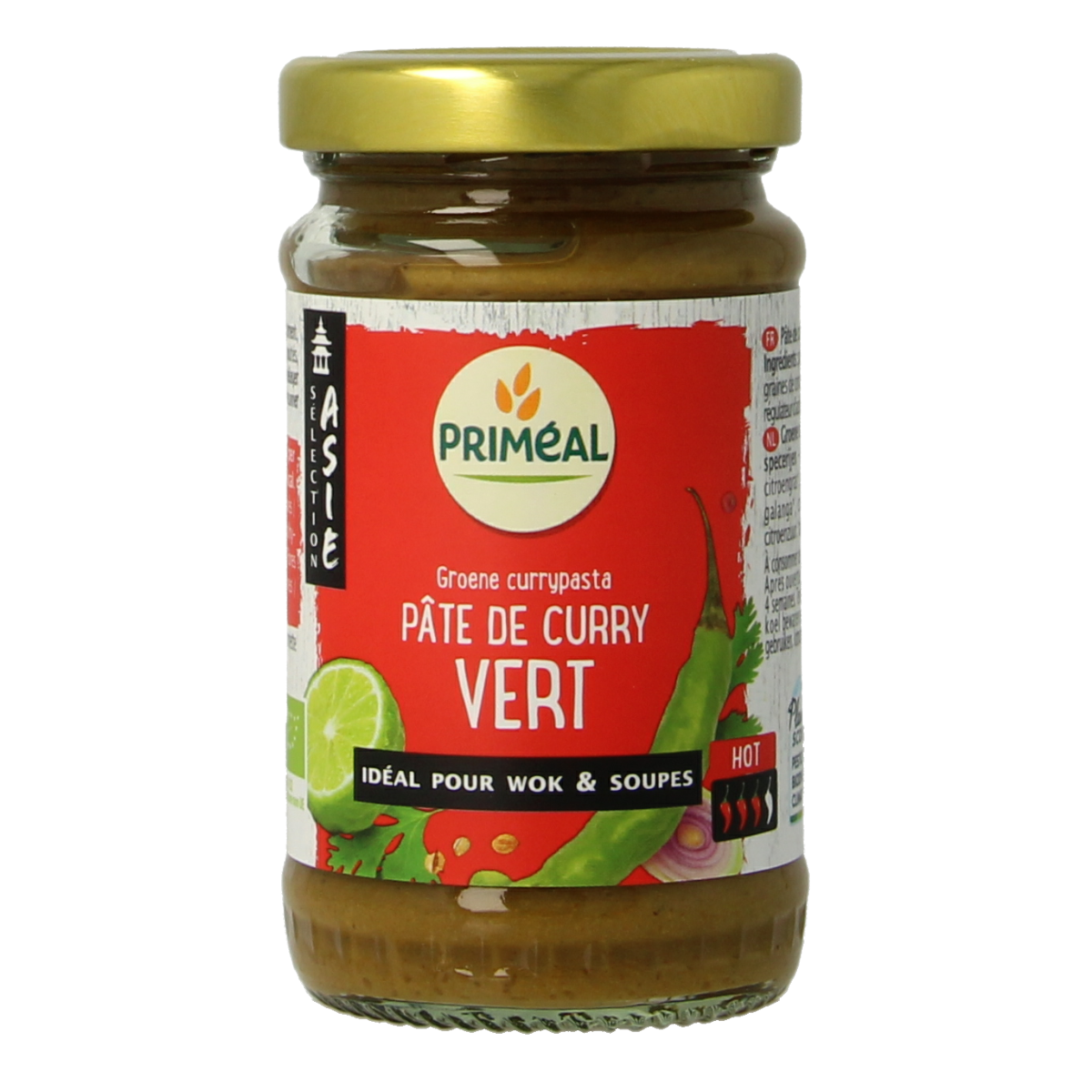 Primeal Op=Op Groene curry pasta bio 120.00 Gram