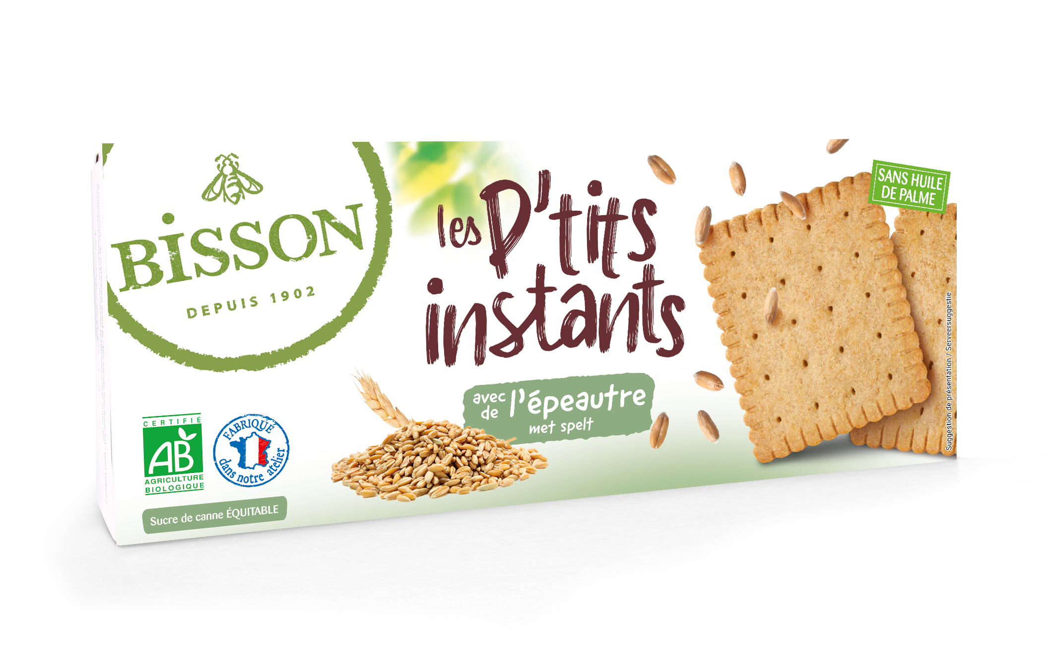 Bisson Les petits instants koekjes spelt bio 155.00 Gram