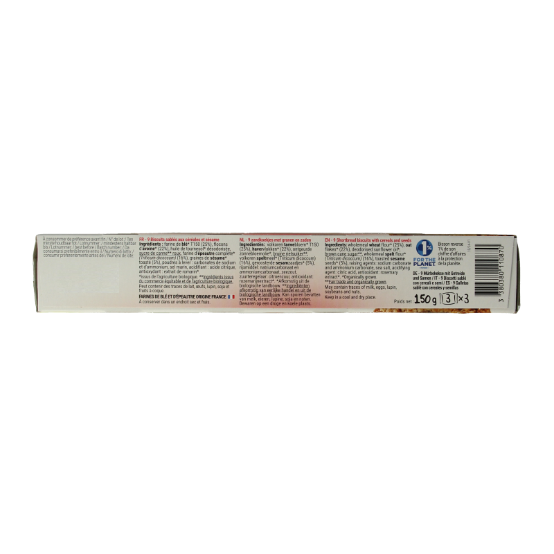 Bisson Les petits instants koekjes granen bio 150 Gram