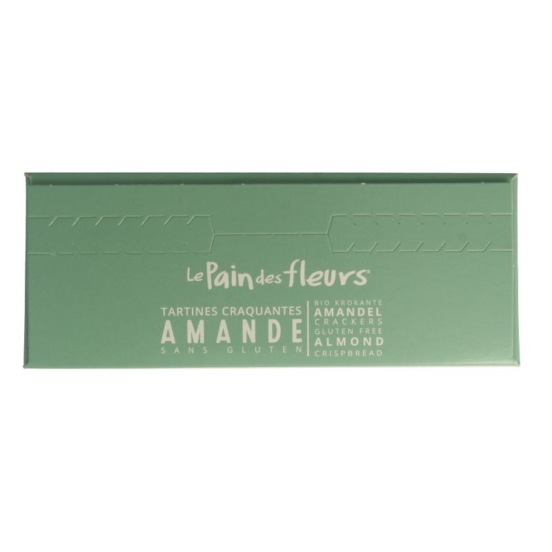 Pain Des Fleurs Krokante crackers amandel glutenvrij bio  150 Gram