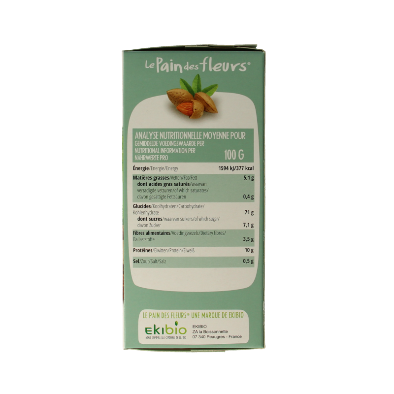 Pain Des Fleurs Krokante crackers amandel glutenvrij bio  150 Gram