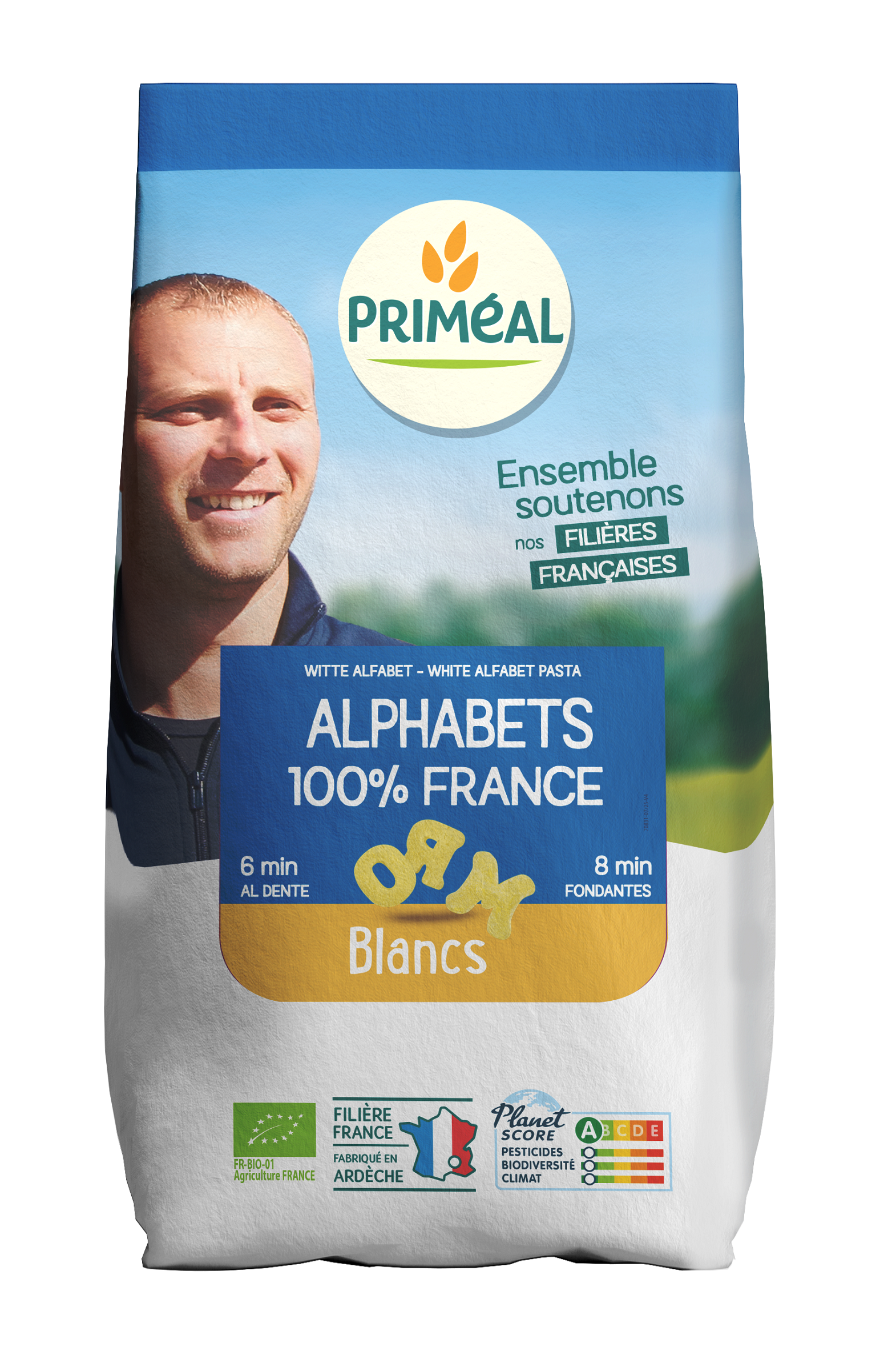 Primeal Alfabetpasta uit Frankrijk bio 500 Gram