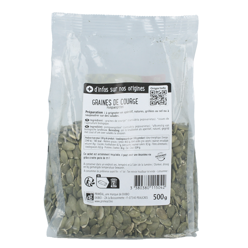 Primeal Pompoenpitten bio 500 Gram
