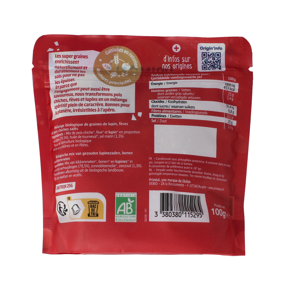 Primeal Super gezouten zaden bio 100.00 Gram