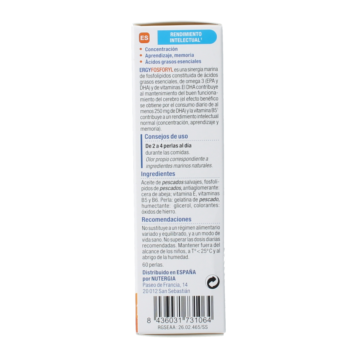 Nutergia Ergyfosforyl 60.00 Capsules