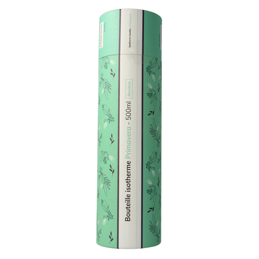 Yoko Prima Vera 500ml isotherm drinkfles for keeping beverages hot or cold, shown in a natural setting with a white background.