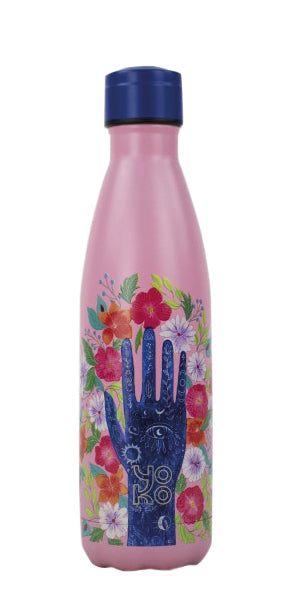 Yoko Drinkfles Magic Isotherm 500ml for cooking and dining, stainless steel water bottle with a secure lid and sleek design