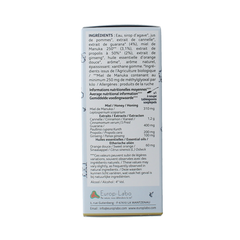 Phytonorm Manukahoning propolis & guarana siroop bio 150 Milliliter