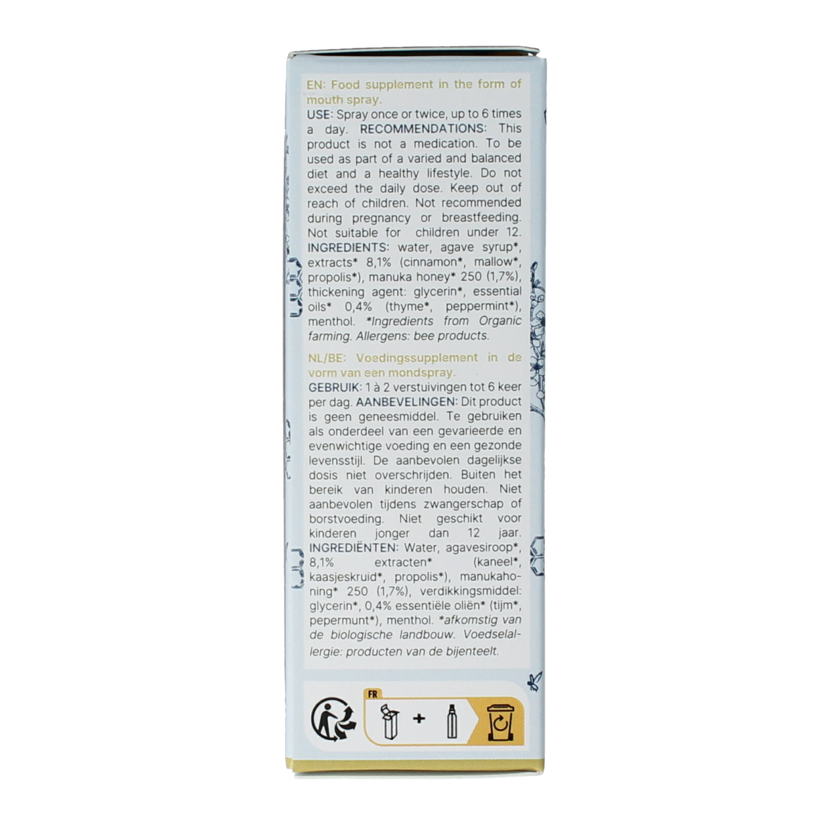 Aprolis Manuka Bio Mondspray in 20ml bottle, a herbal preparation with natural healing properties, displayed in the image.