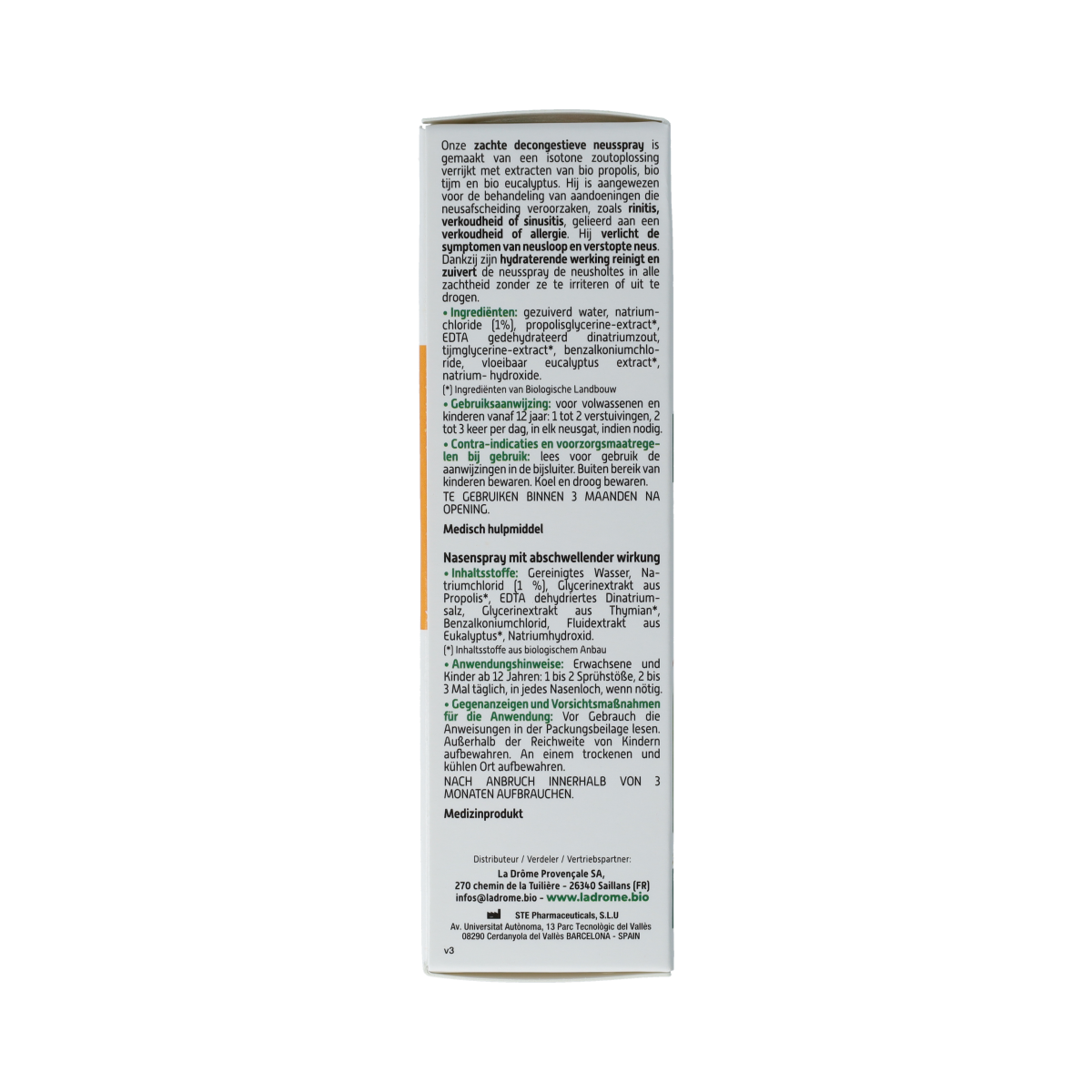 Ladrome Propolis neusspray bio 20.00 Milliliter