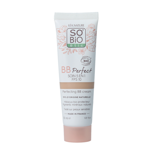 So Bio Etic BB cream 5 in 1 perfect 22 medium claire, 30ml, facial skincare product with smooth, natural finish.
