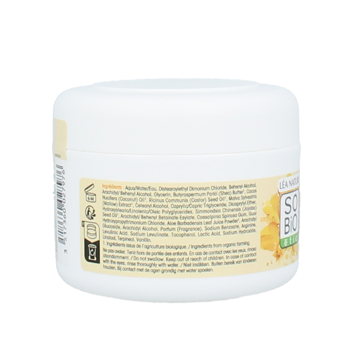 So Bio Etic nourishing shea butter hair mask in 200ml jar, ideal for deep conditioning and hair nourishment.