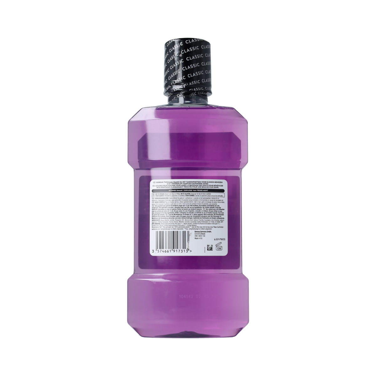 Listerine Total Care mouthwash in a 500ml bottle, antiseptic mouth rinse for oral health and fresh breath.