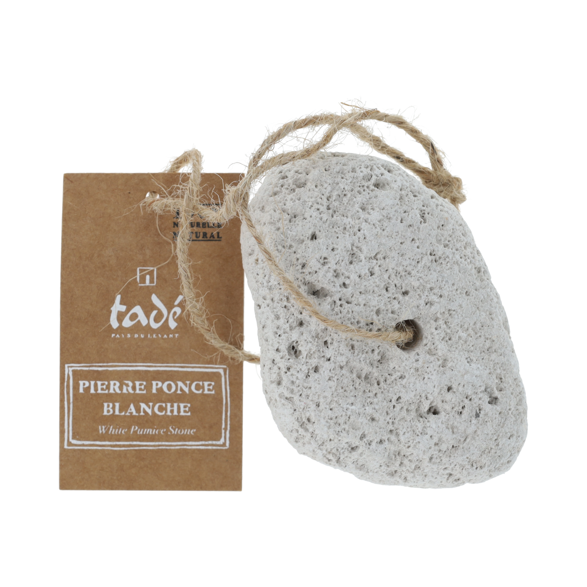 Aleppo Soap Co pumice stone for foot care, natural exfoliating tool, shown in image with textured surface for smoothing feet.
