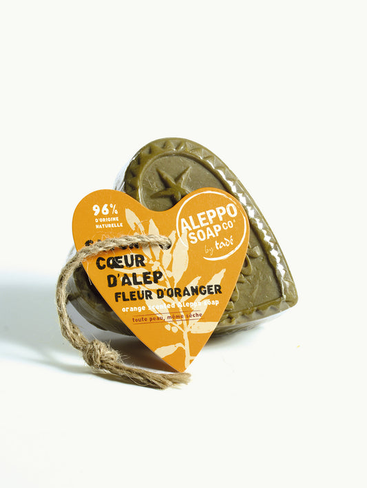 Aleppo Soap Co Savon d'Alep hart fleur de oranger met touw 150 Gram
