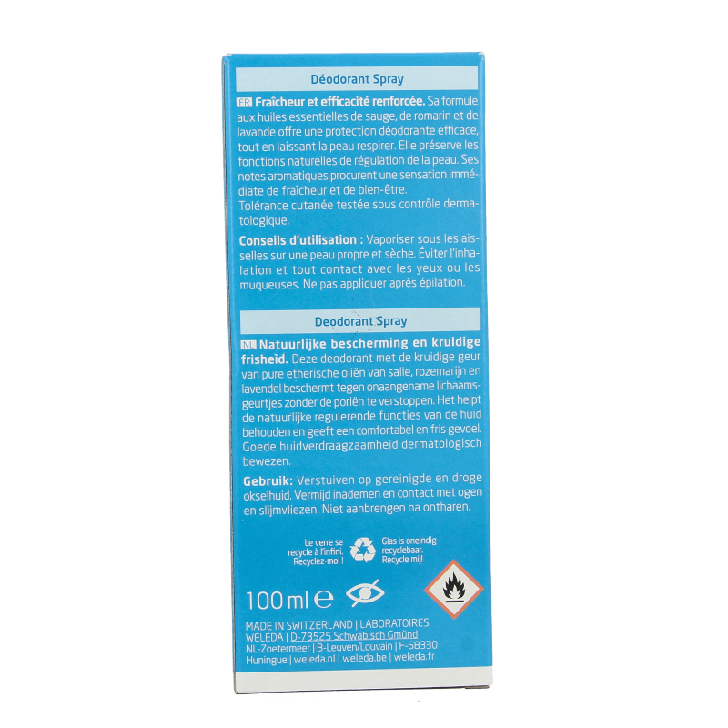 Weleda Salie deodorant spray 100 Milliliter