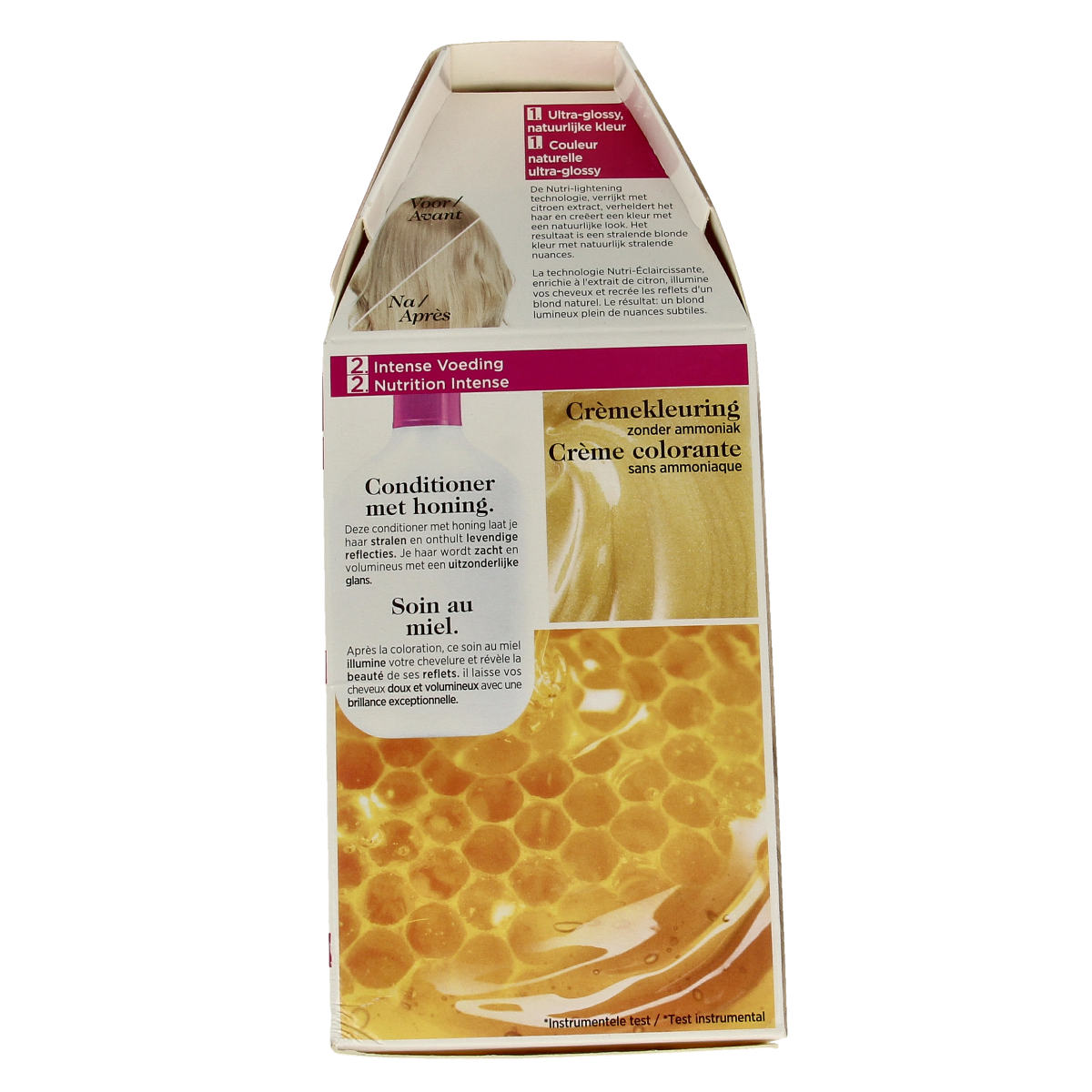 Casting Creme Gloss 1010 White Chocolate hair dye kit with application instructions, featuring the product's packaging and color details.