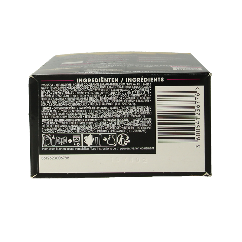 Garnier Olia 5.0 light brown hair coloring kit with box and applicator bottle, natural-looking hair dye for light brown shade