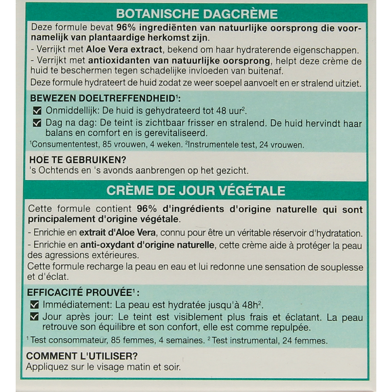 Garnier SkinActive botanische dagcrème met aloe, gezichtsverzorging in 50ml container, frisse en hydraterende huidverzorging