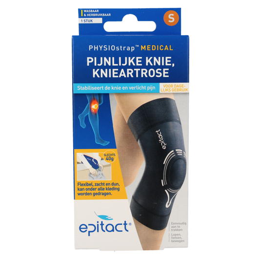 Epitact Knie medical bandage size S 35-38, shown in the image, designed for knee support and compression.