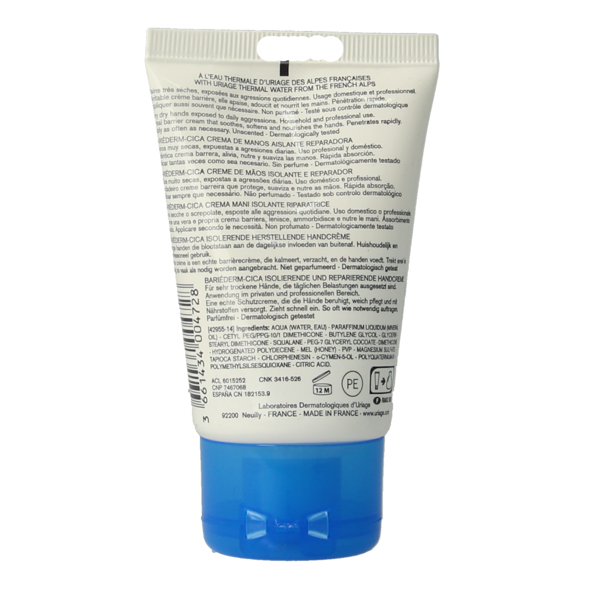 Uriage Bariederm creme handen 50.00 Milliliter