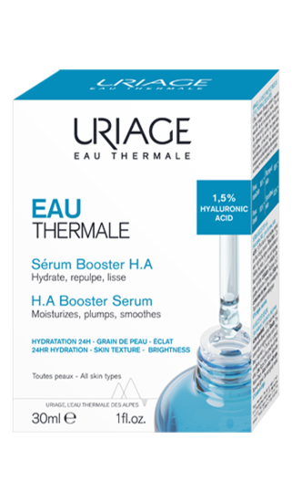 Uriage Eau Thermale Serum Booster hypoallergenic face serum in a 30ml bottle, designed for gentle skincare.