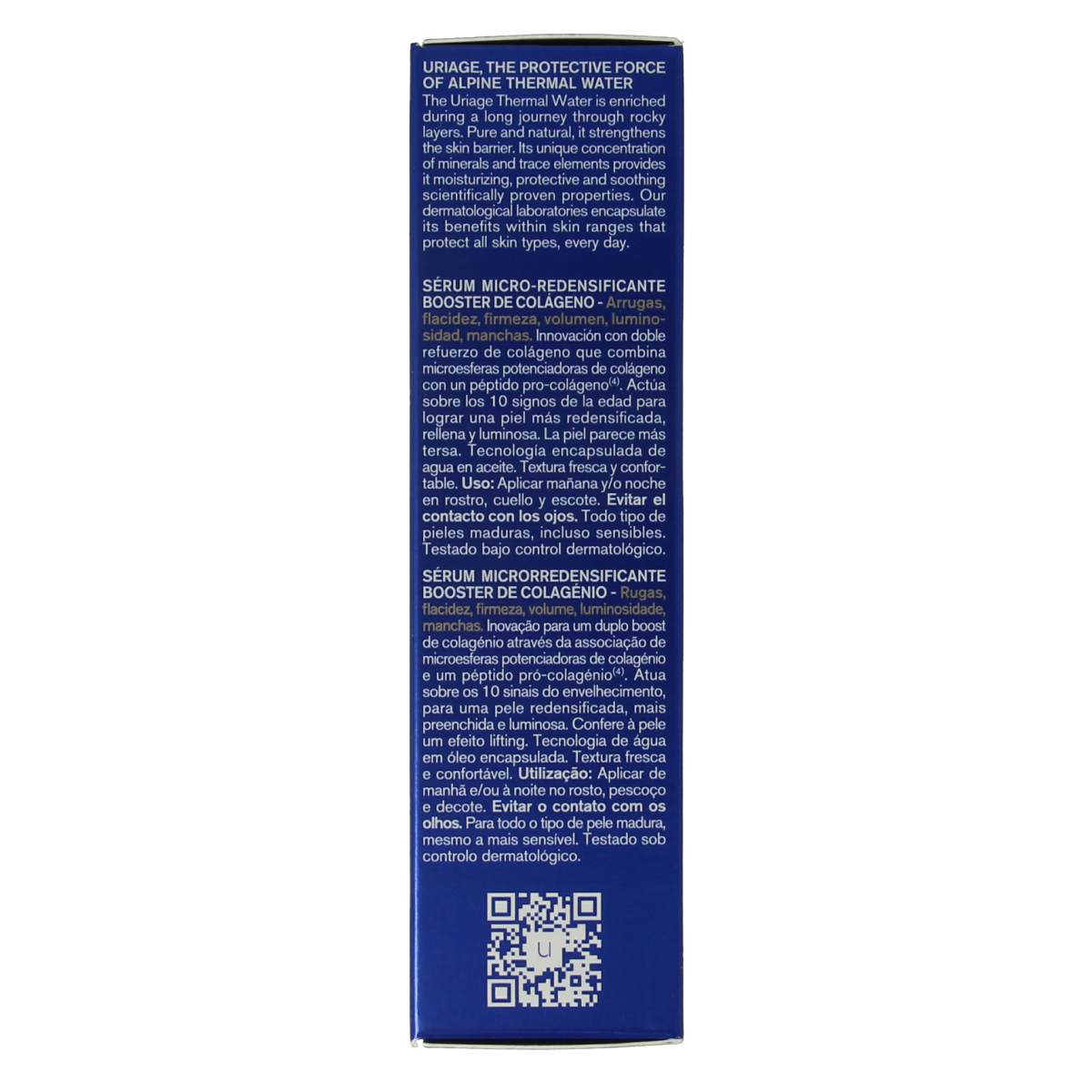 Uriage Age Absolu CollagenBooster serum in 30ml bottle, facial skincare product with a sleek packaging and pump dispenser.