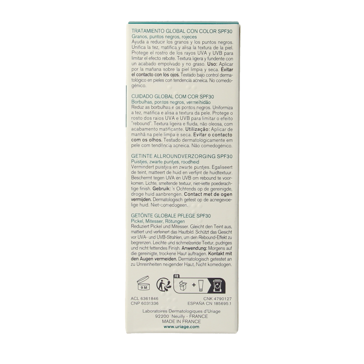 Uriage Hyseac allround verzorging getint 40.00 Milliliter