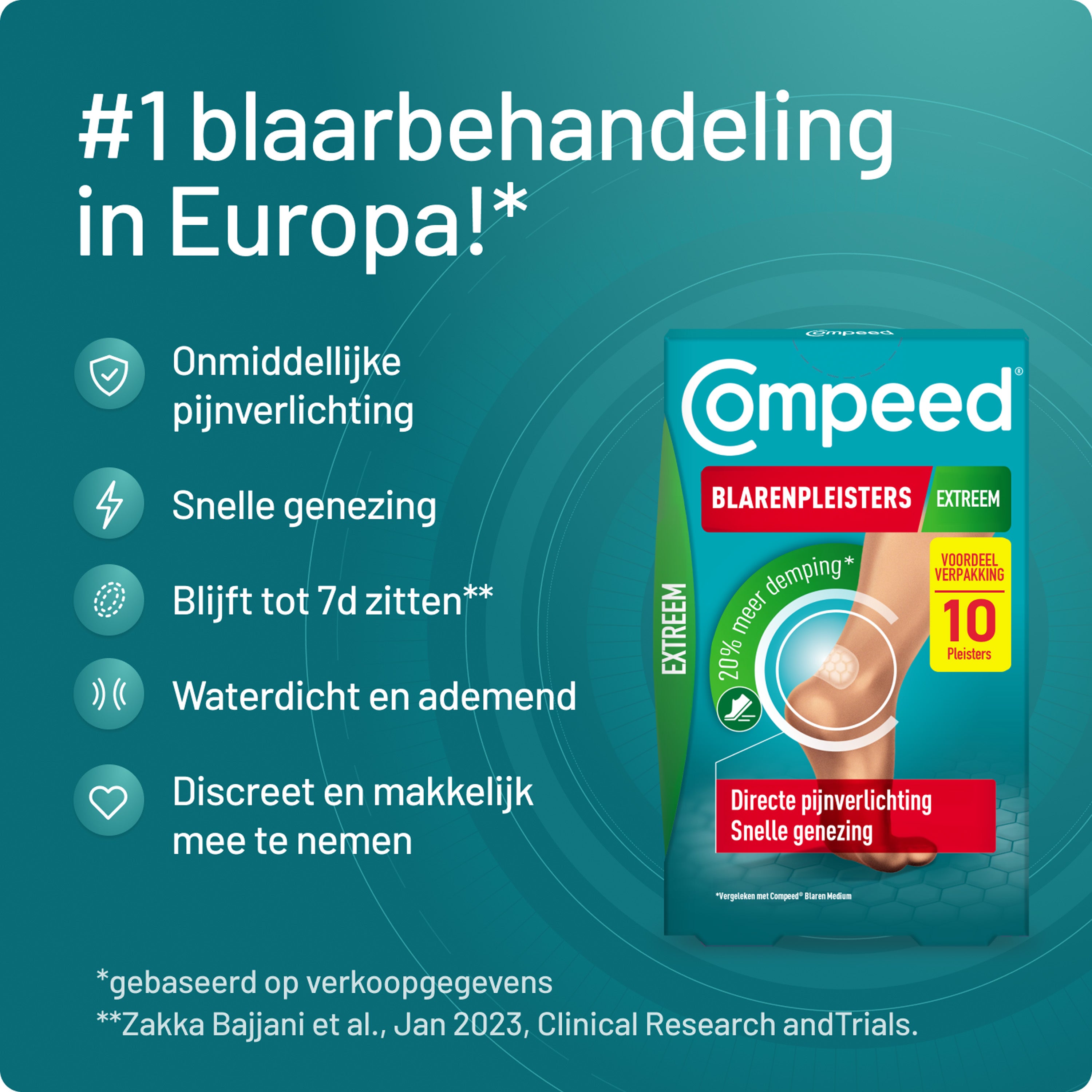 Compeed Blarenpleister extreem medium 10.00 Stuks
