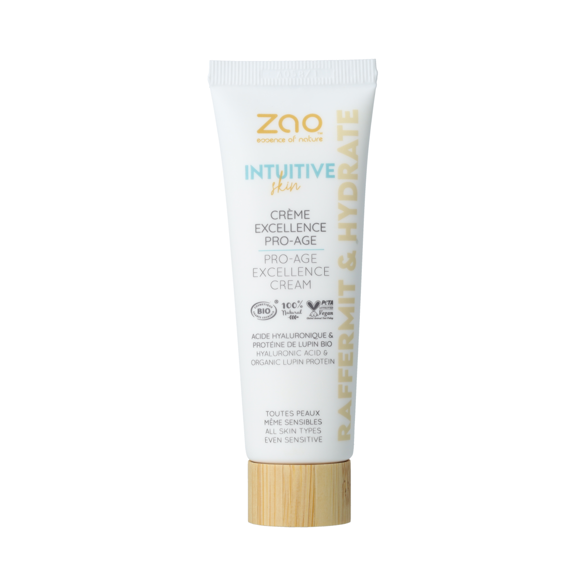 ZAO Pro-Age Excellence Cream in 50ml jar, facial skincare product with a smooth, elegant container and natural branding.
