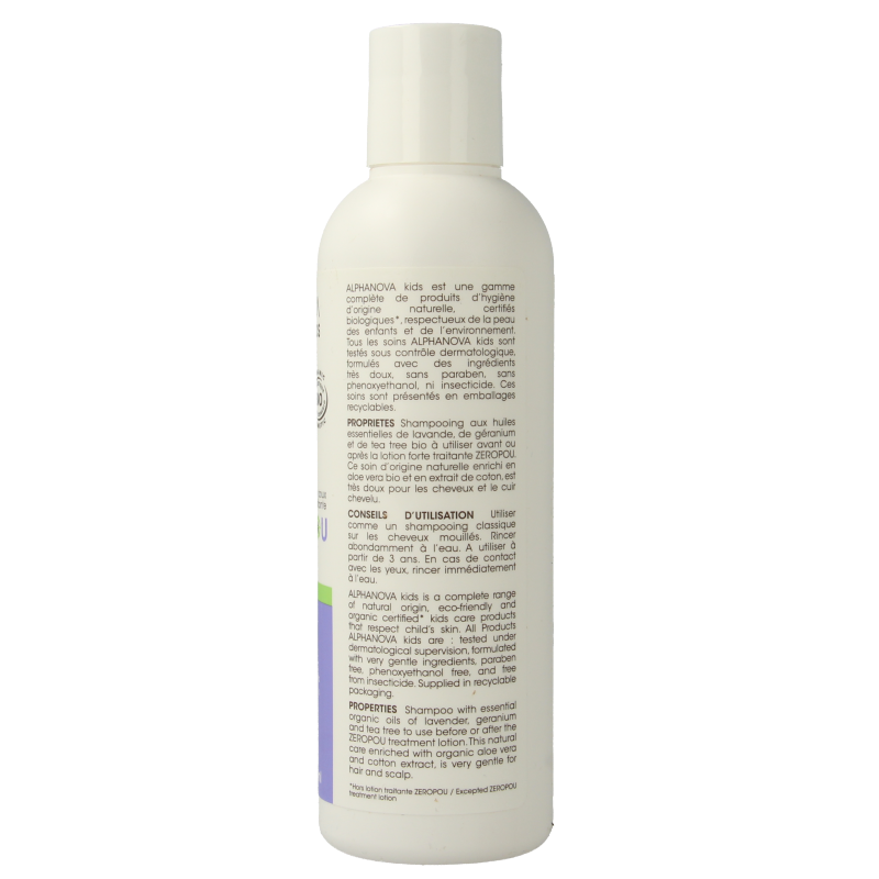 Alphanova Kids Shampoo zeropou  preventie hoofdluis 200 Milliliter