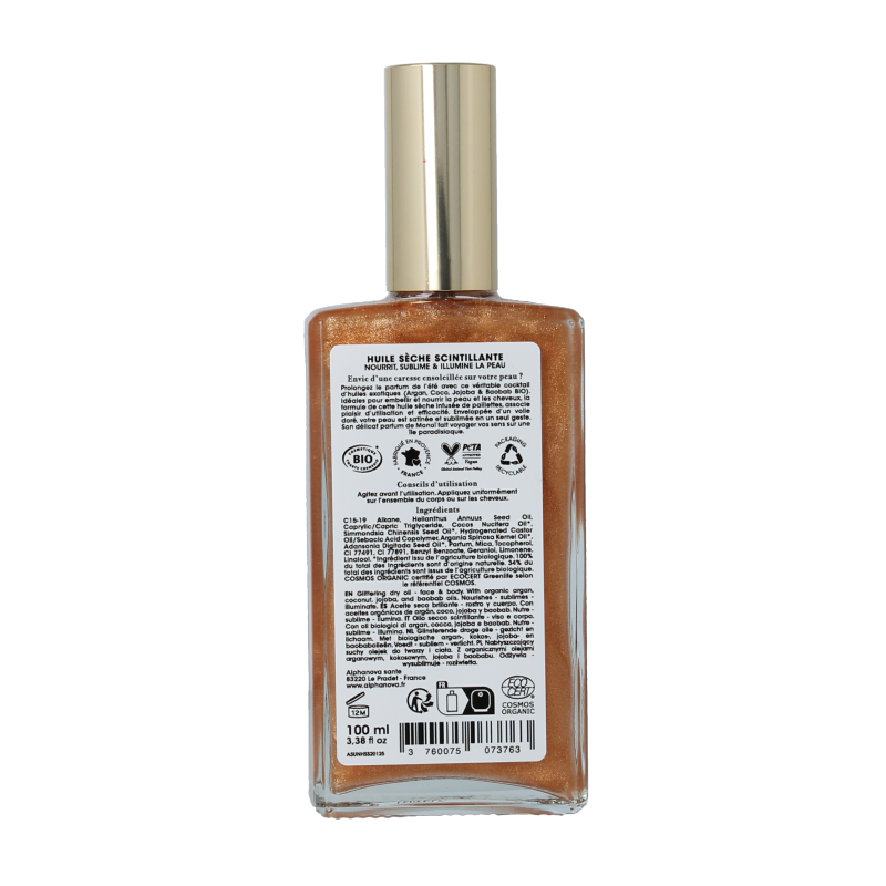 Alphanova Sun Sun glittering dry oil bio 100 Milliliter