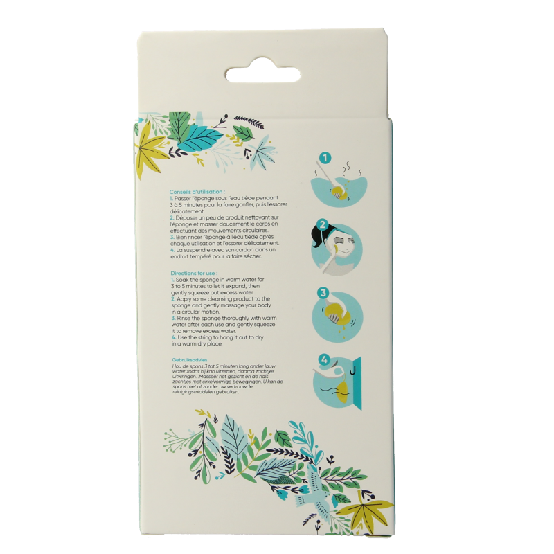Lady Green green konjac facial sponge with aloe vera for gentle cleansing and skincare.