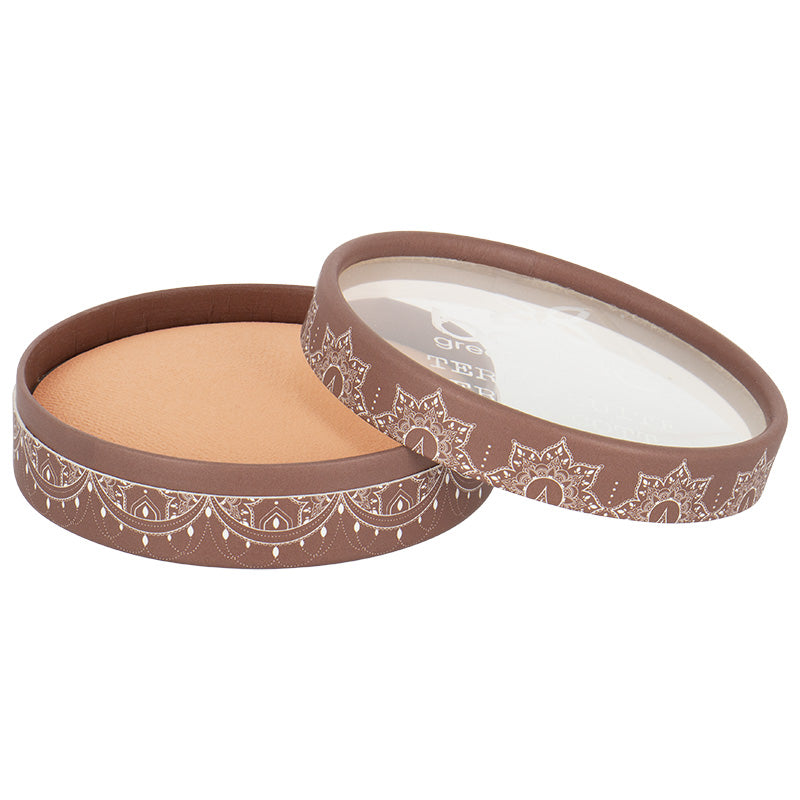Boho Green Makeup Bronzer Terre d Tosc 08 in 9g with green packaging, showing the bronzing powder in a compact case.