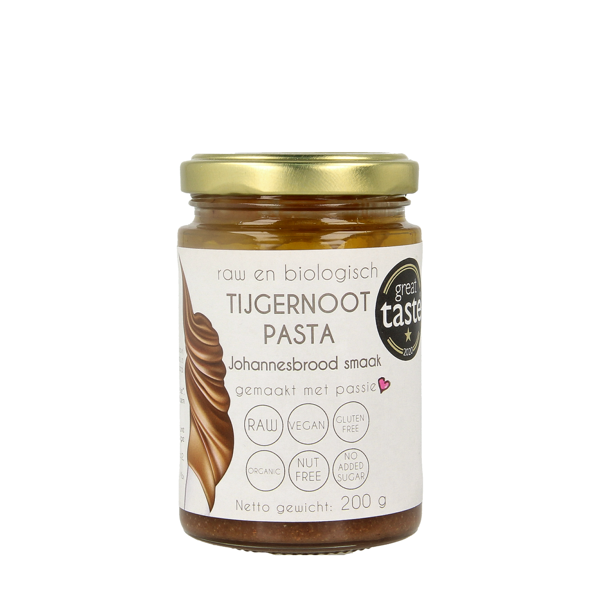 Vitiv Tijgernoot pasta johannesbrood bio 200.00 Gram