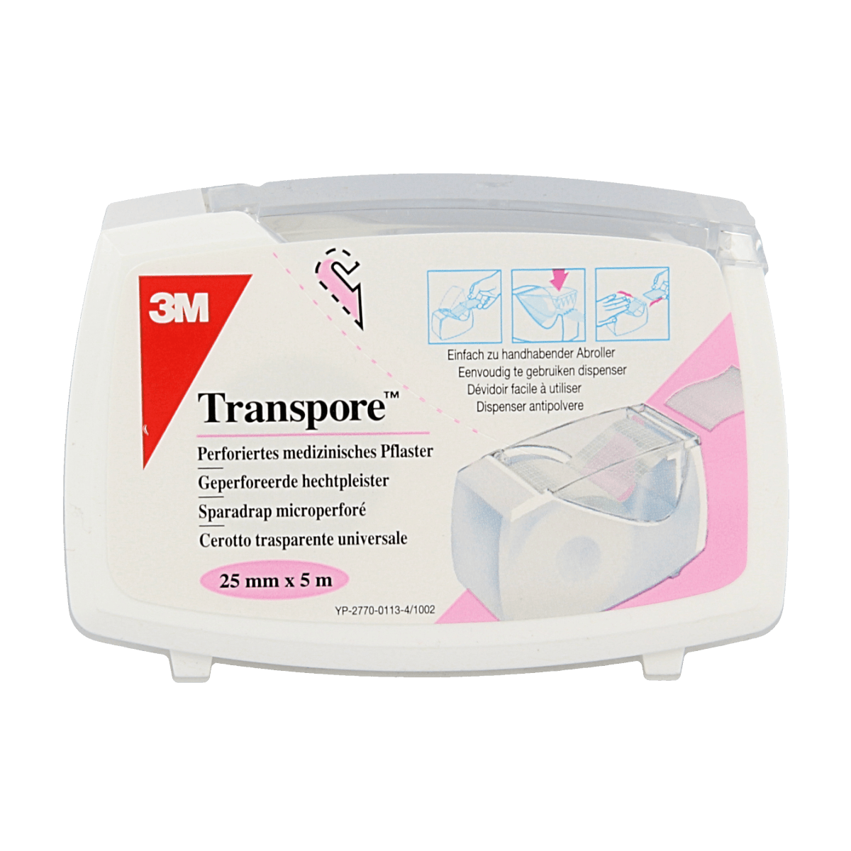 3M Pleisters en Tape 1.00 Stuks 3M Transpore hechtpleister 5m x 25mm 1.00 Stuks