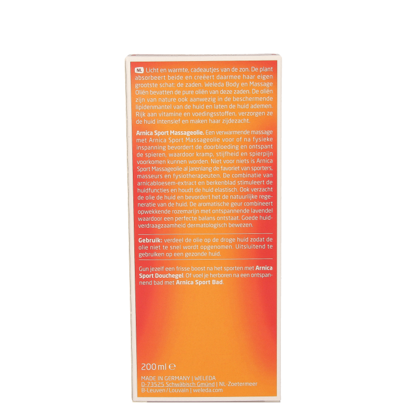 Weleda Arnica sport massageolie 200 Milliliter