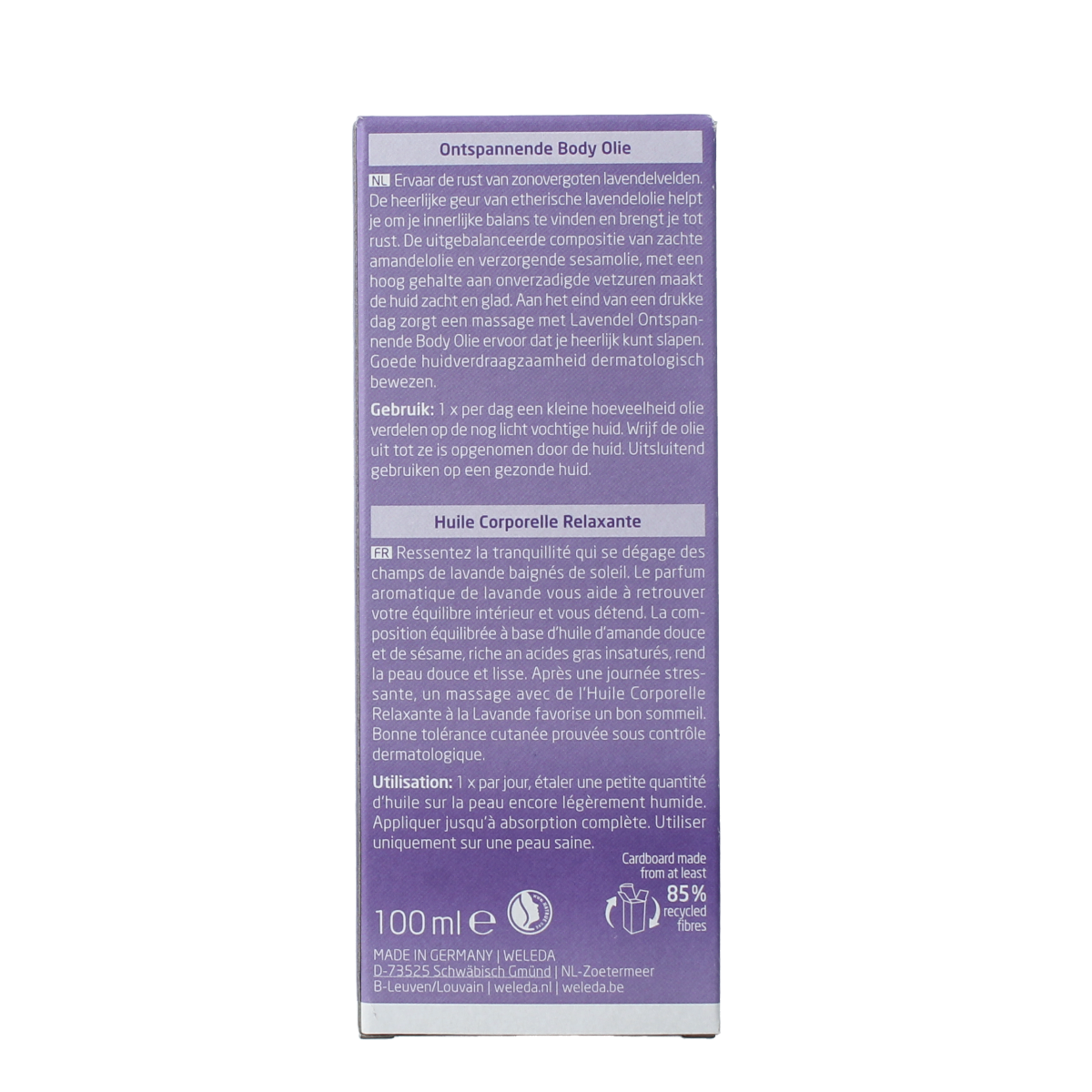 Weleda Lavendel ontspannende body olie 100.00 Milliliter