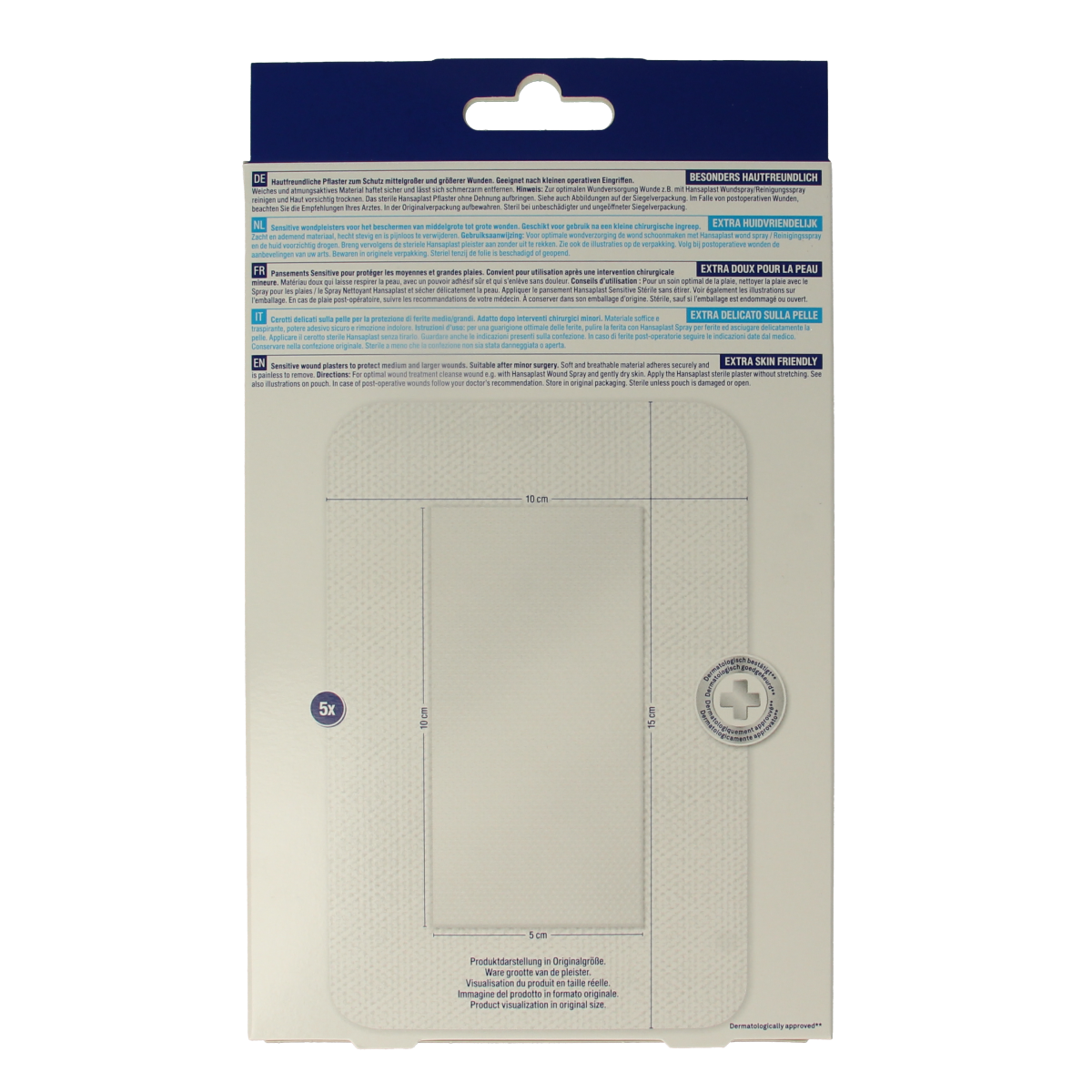 Hansaplast Pleisters sensitive 3XL 5.00 Stuks