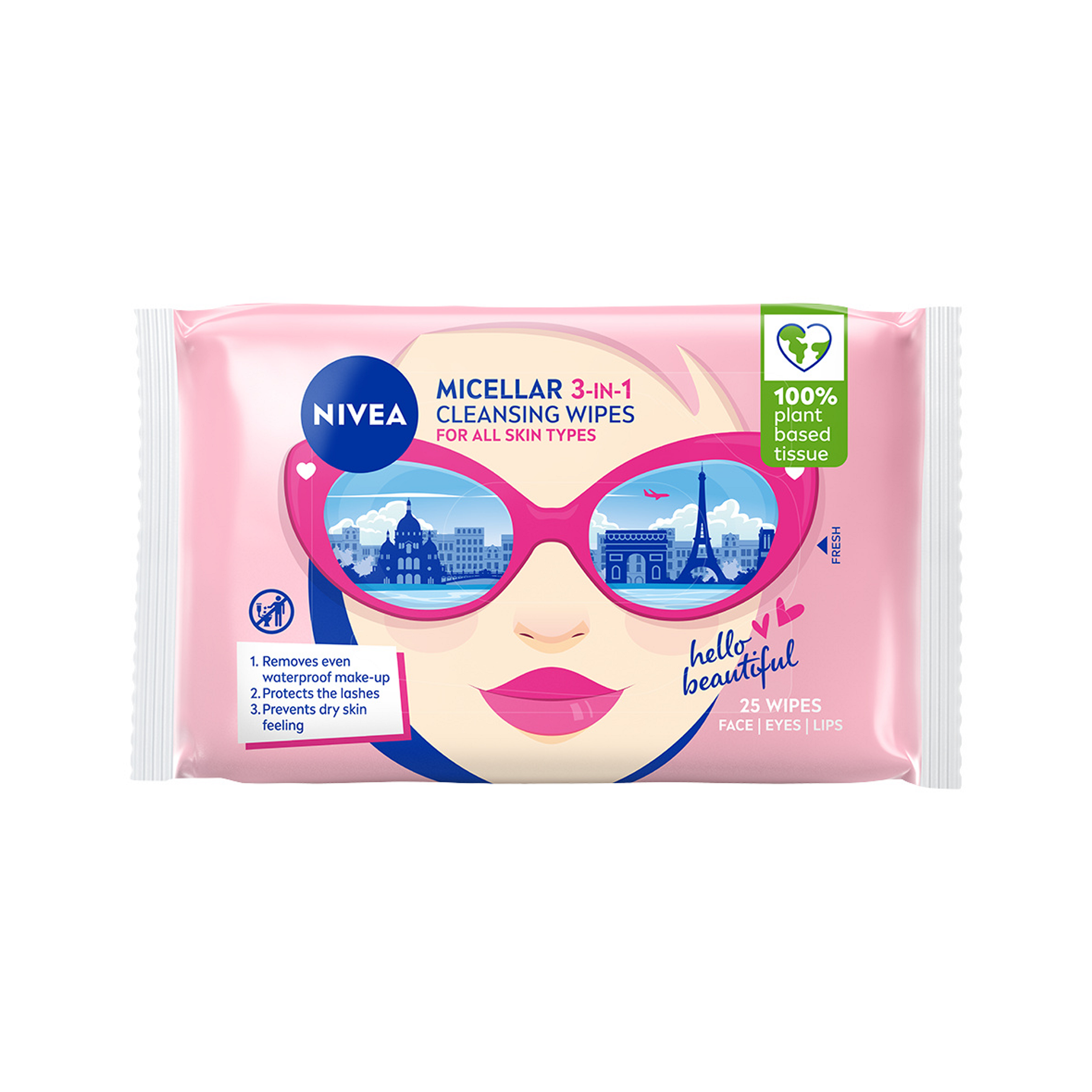 Nivea Micellair reinigingsdoekjes 3-in-1 25.00 Stuks