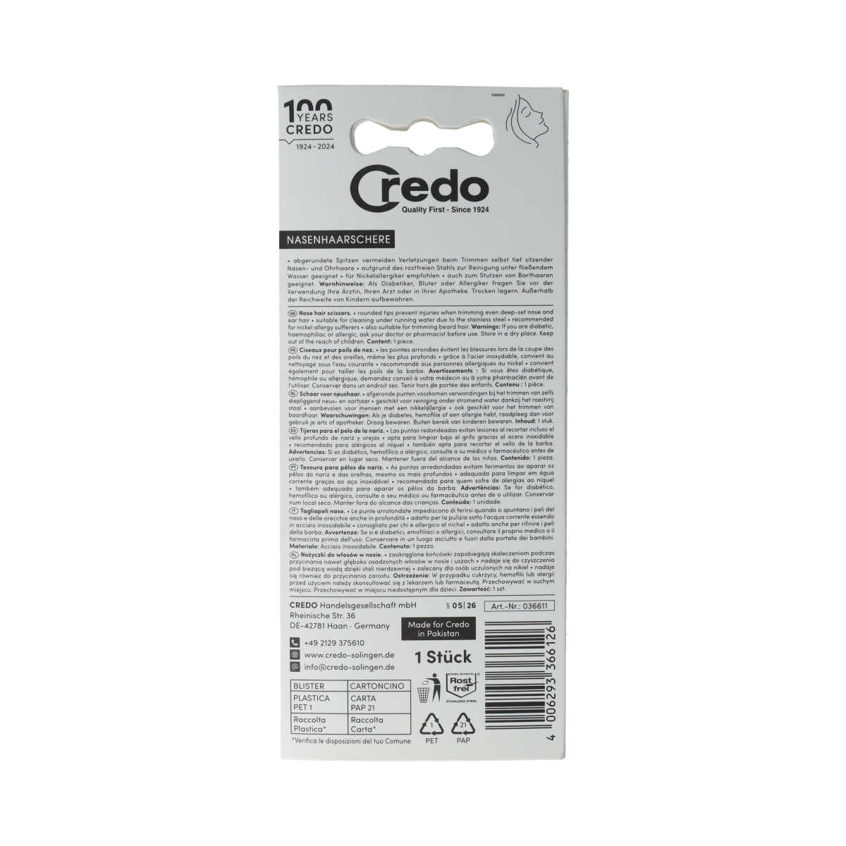 Credo Neushaar schaartje 1.00 Stuks